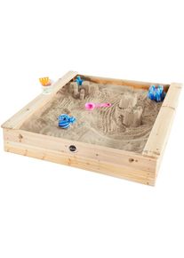 Plum Sandkasten »quadratischer Sandkasten aus Holz«, BxLxH: 113x113x23 cm, aus Holz beige natur