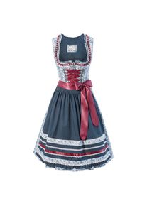 Marjo Dirndl »Natalia«, (2 tlg.), Damen, kurz mit Blumendruck blau 34 N-Gr Kleider