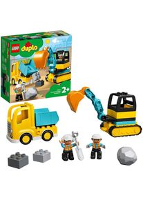Lego® Konstruktionsspielsteine »Bagger und Laster (10931), DUPLO® Town«, (20 St.) bunt Spielbausteine