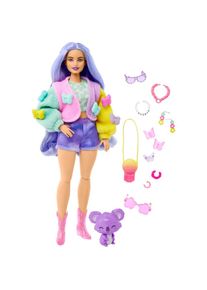 Barbie Anziehpuppe »Extra, lavendelfarbenes Haar/Schmetterlings Haarspange« bunt