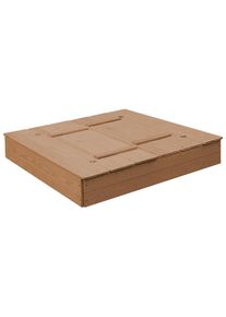 Roba® Sandkasten, aufklappbar zu 2 Bänken, BxTxH: 127x123, 5x21, 5 cm braun holzfarben