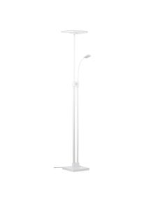 BRILLIANT LEUCHTEN LED Deckenfluter »Forrester«, 1 flammig-flammig, Lesearm, H 230cm, dimmbar, 3200lm, warmweiß, schwenkbar, Metall, weiß weiß