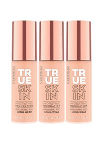 Catrice Make-up »True Skin Hydrating Foundation«, (Set, 3 tlg.) rosa Cool Cashmere „Real Skin“-Finish für einen natürlichen Teint