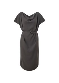 comma, COMMA Abendkleid, mit Bimdegürtel braun 40 N-Gr brown Kleid mit Wasserfallausschnitt