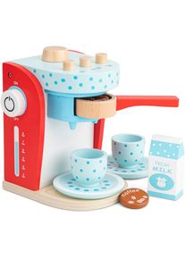 NEW CLASSIC TOYS® Kinder-Kaffeemaschine »Bon Appetit - Kaffeemaschine blau-weiß« bunt