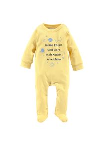 Klitzeklein Schlafoverall, aus Bio-Baumwolle gelb 74/80 N-Gr Schlafoverall von Klitzeklein für Babys