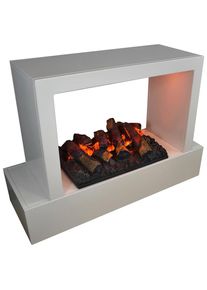 Glow Fire Elektrokamin »Humboldt OMC 500 mit Holzdeck«, mit integriertem Knistersound/Knistereffekt weiß