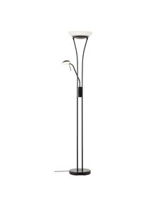 BRILLIANT LEUCHTEN Deckenfluter »Finn«, 1 flammig-flammig, Lesearm, Drehdimmer - 179cm Höhe - 2500 Lumen, 3000 Kelvin, warmweiß schwarz