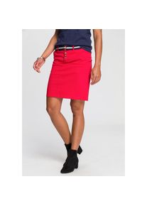 Tom Tailor Polo Team Cargorock, (Packung, mit Gürtel), mit sportivem Streifengürtel rot 40 Kurzer Rock von Tom Tailor Polo Team