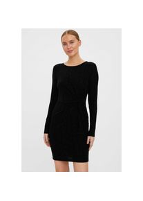 Véro Moda VERO MODA Partykleid »VMKANZ LS ABK KNOT DRESS JRS« schwarz S (36) N-Gr black w. black lurex Modisches Jerseykleid von VERO MODA