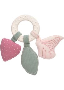 Lässig LÄSSIG Beißring »Garden Explorer, Butterfly«, mit Greiffunktion; PETA-approved vegan; Enthält Bio-Baumwolle rosa Beißringe