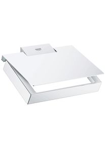 Grohe Toilettenpapierhalter »Selection Cube«, mit Deckel silberfarben