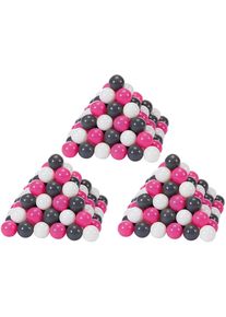 KNORRTOYS® Bällebad-Bälle »300 Stück, creme/grey/rose, Ø ca. 7 cm«, (300) pink creme/grey/rose