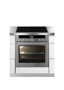 Grundig Induktions Herd-Set »GEHM 34201 X«, GEHM 34201 X, GEHM 34201 X, (Set), animiertes LC-Display silberfarben Excellent Clean Glas-Innentür