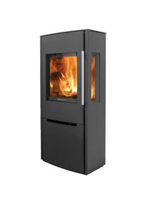 Wamsler Kaminofen »Pylon 3G«, halbrund, Stahl/Glaskeramik, schwarz schwarz