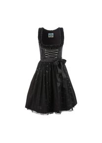 Turi Landhaus Dirndl, (2 tlg.), Damen, midi mit Stickerei und Kettenschnürung schwarz 34 N-Gr Kleider