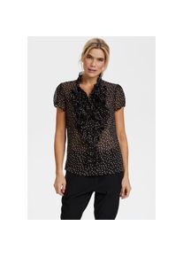 Saint Tropez Chiffonbluse »LiljaSZ Drea SS Shirt« schwarz L (40) Dot Black Allover bedruckte Bluse von Saint Tropez