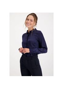 monari Hemdbluse, mit trendigem Glanz blau 38 nachtblau Auffallende Bluse aus glänzendem Satin von monari