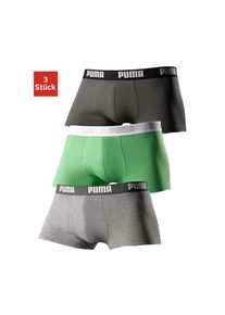 Puma Hipster, (Packung, 3 St.), mit Logoschriftzug auf breitem Bund grün S 3 St. grün, grau-meliert, grau Low Rise Trunk in hüfttiefer Passform
