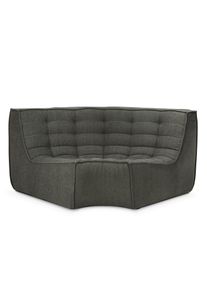 N701 Sofa runde Ecke Ethnicraft Stoff Moss Eco