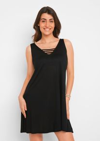 Transparentes Strandkleid aus Viskose in schwarz, Grösse 36/38 (S), bonprix