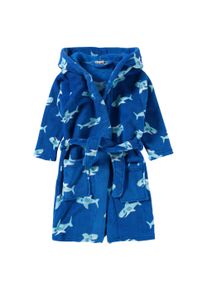 Playshoes Bademantel Jungen Gr&ouml;&szlig;e 98/104 hellblau / dunkelblau / wei&szlig;