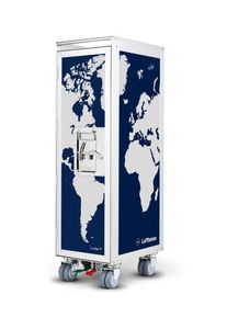 Lufthansa Globe Flugzeugtrolley Bordbar
