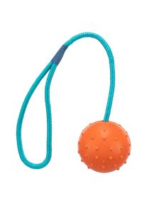 Trixie Hundespielzeug Gummiball mit Schnur.- Ball ca. Ø 6 cm, Kordel 30 cm lang