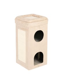 Faltbarer Katzenturm Soft'n Scratchy beige/weiss für Katzen