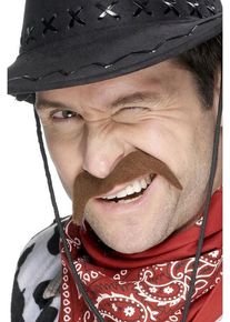 Smiffys Baffi da cowboy marrone