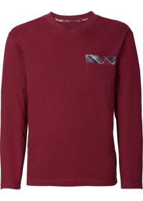 TopTen Herren Schlafanzug weinrot-kariert