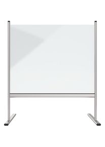 Cloison hygiénique avec cadre en aluminium et pieds, transparent, l x h 830 x 925 mm, à partir de 10 pièces MAGNETOPLAN