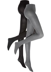 Strumpfhose 80den (2er Pack) in schwarz, Grösse 36/38 (S), bonprix