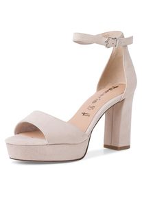 Tamaris High-Heel-Sandalette, mit verstellbarem Riemchen beige 39 creme Elegantes Modell mit Fesselriemchen