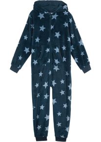 Kinder Fleece-Overrall in blau, Grösse 104/110, bonprix