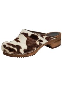 Sanita Clog »1706199W-3«, Damen Clog Kuhfell braun braun 39 Komfort