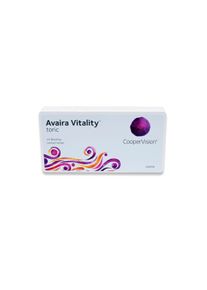 Avaira Vitality Toric (3er Packung) Monatslinsen (0.25 dpt, Zyl. -0,75, Achse 20 ° & BC 8.5) mit UV-Schutz