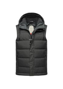 Ragwear Steppweste »Seto«, coole Herren Windbreaker Outdoorjacke mit Kapuze schwarz L (52) Moderne Herren Winterjacke m. großer Kapuze f. den Herbst