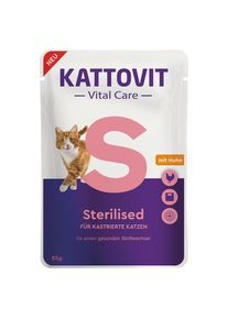 85g Vital Care Sterilised Pouches mit Huhn Nassfutter für Katzen