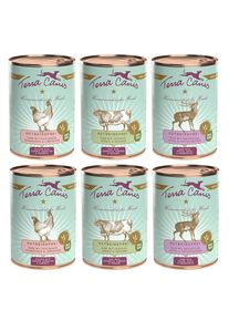 12x 400g Getreidefrei Mixpaket (3 Sorten) Terra Canis Nassfutter für Hunde