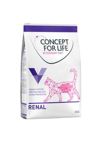 3kg Veterinary Diet Renal Concept for Life Trockenfutter für Katzen