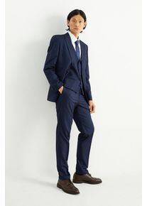 C&A Baukasten-Anzug mit Krawatte-Regular Fit-4 teilig, Blau, Größe: 50