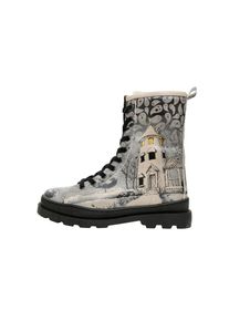 DOGO Winterboots »Spooky Town«, Vegan schwarz-weiß 40 Grau Handgefertigt