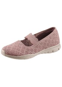 Skechers Ballerina »SEAGER SIMPLE THINGS«, mit elastischem Riemchen lila 41 mauve In veganer Verarbeitung