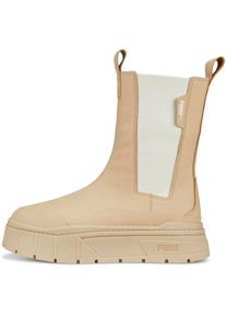 Puma Mayze Stack Stiefel Damen - beige - Gr. 38 - Leder