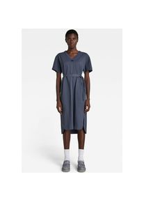 G-Star Raw Shirtkleid »Kleid Fabric mix belt dress s\s«, mit passenden Bindeband in der Taille blau XXL N-Gr fantem blue (dunkelblau) Jeanskleid...