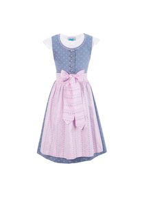 Turi Landhaus Dirndl, (3 tlg.), Kinder, mit all-over Print lila 116 N-Gr flieder Trachtenmieder zum Knöpfen