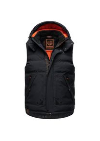 STONE HARBOUR Steppweste »Egoor«, Sportliche Outdoorweste mit abnehmbarer Kapuze blau L (52) navy Urbane Herren Steppweste vom Premium-Label STONE...