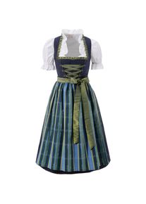 Naber Collection Dirndl, (3 tlg., mit Dirndlbluse), Damen, midi mit Satinbandschnürung blau 38 N-Gr Kleider