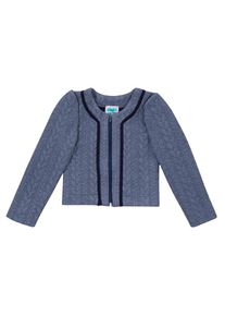 Turi Landhaus Sweatjacke, Kinder, mit Zopfmuster blau 110 Kurze Form